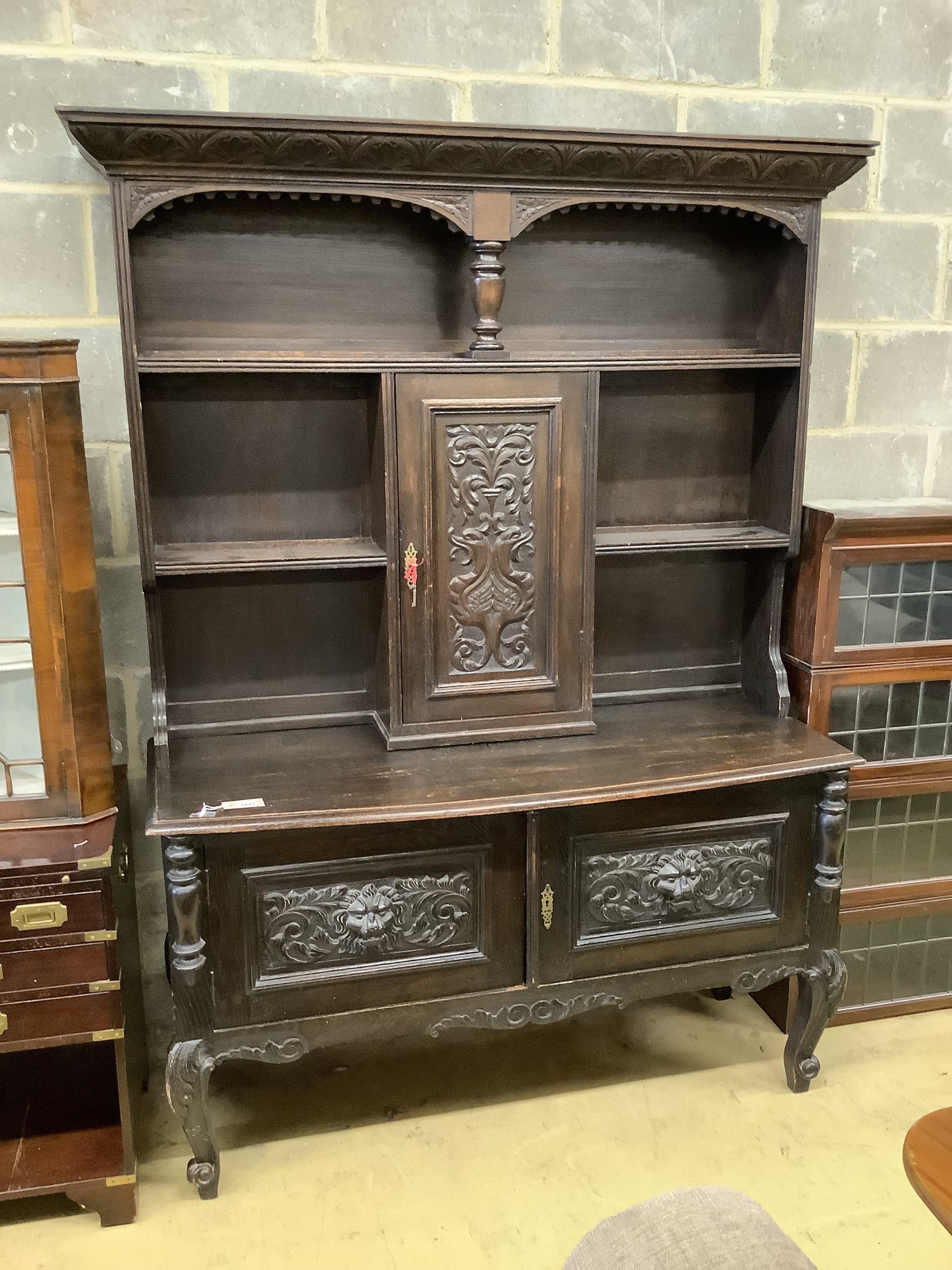 An 18th century style oak dresser